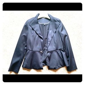 Satin Black Blazer